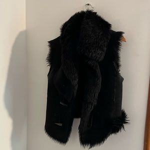 Ralph Lauren Shearling Vest / size small / black